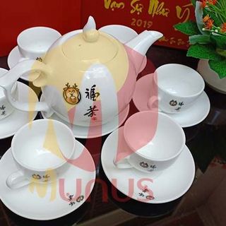 Bộ tách trà in logo công ty - Munus - Quà Tặng Đẳng Cấp