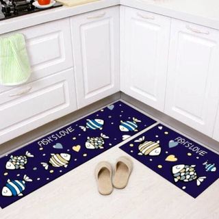 Set 2 thảm bếp 3D về nhiều