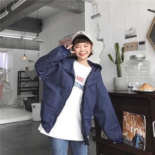 ÁO KHOÁC NỮ 2 TÚI RỘNG