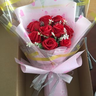 Hoa hồng sáp bó 11 bông