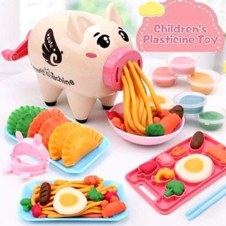 bộ đồ chơi đất nặn làm bún hình chú heo