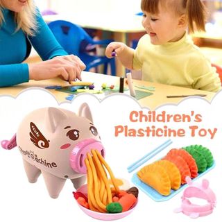 bộ đồ chơi đất nặn làm bún hình chú heo