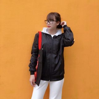 ÁO KHOÁC DÙ NỮ IN CHỮ LƯNG