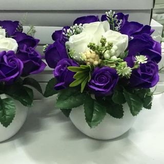 Hoa hồng sáp thơm chậu / bình 12 bông - Bán sỉ