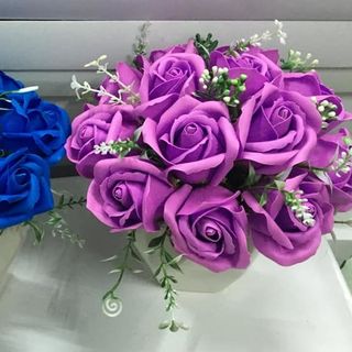 Hoa hồng sáp thơm chậu / bình 12 bông - Bán sỉ
