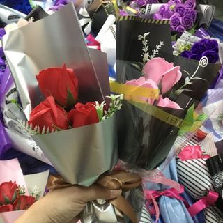 Hoa hồng sáp thơm bó 3 bông