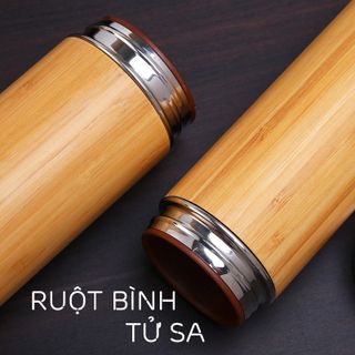 BÁN SỈ - - Bình giữ nhiệt vỏ tre truyền thống / Bamboo Tumbler - 360ml và 500ml