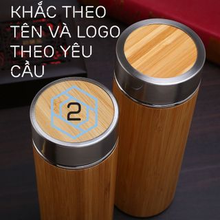 BÁN SỈ - - Bình giữ nhiệt vỏ tre truyền thống / Bamboo Tumbler - 360ml và 500ml