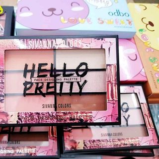 KIT PHẤN MẮT MÁ HIGHLIGHT đa năng Sivanna Hello Pretty