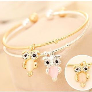 AH69 Lắc tay con cú vàng bạc