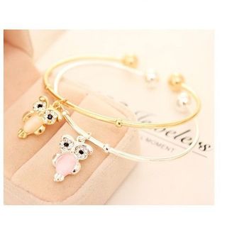 AH69 Lắc tay con cú vàng bạc