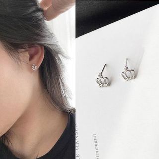 AH56 Bông tai vương miện đính đá