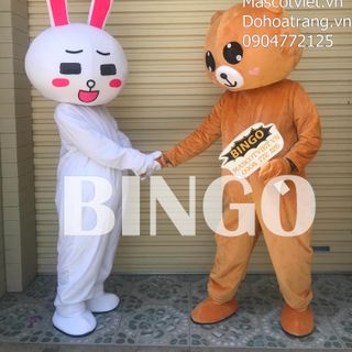 Mascot Thỏ cony - gấu lấy tiktok