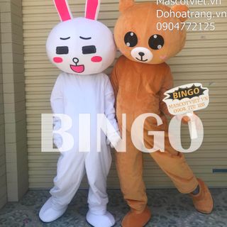 Mascot Thỏ cony - gấu lấy tiktok