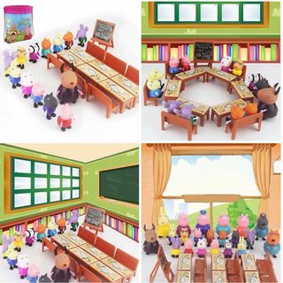 Bộ Đồ Chơi Lớp Học Heo peppa Pig 21 Nhân Vật