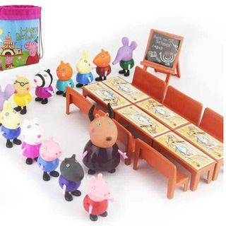 Bộ Đồ Chơi Lớp Học Heo peppa Pig 21 Nhân Vật
