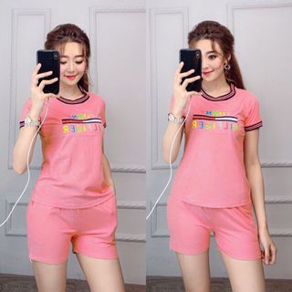 Bộ đùi cổ tròn kẻ sọc