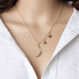 AH60 Dây chuyền trăng sao siêu dễ thương