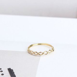 AH114 Nhẫn trơn mạ vàng bạc thiết kế đơn giản