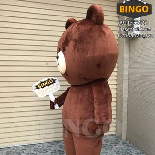 Mascot Gấu Brown Mập Phát Tờ Rơi Tiktok
