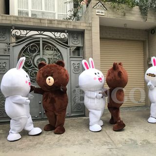 Mascot Gấu Brown Mập Phát Tờ Rơi Tiktok