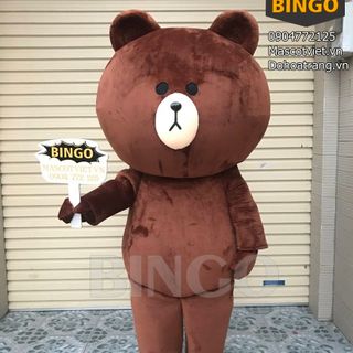 Mascot Gấu Brown Mập Phát Tờ Rơi Tiktok giá sỉ