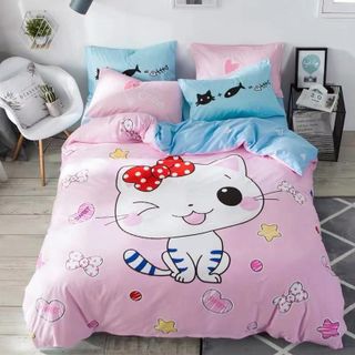 BỘ CHĂN GA GỐI COTTON 3D SIÊU DỄ THƯƠNG CHO BÉ