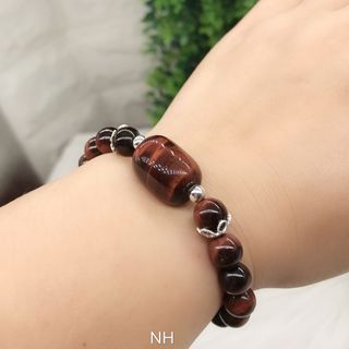 VÒNG ĐÁ MẮT HỔ ĐỎ TỰ NHIÊN SIZE 8mm giá sỉ