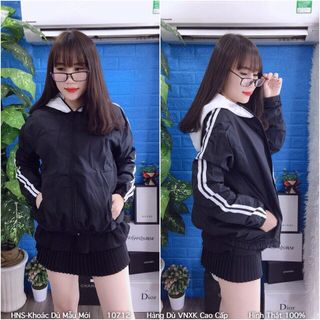 ÁO KHOÁC DÙ NỮ 2 SỌC TAY