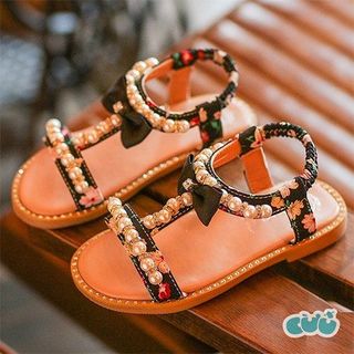 Sandal bé gái đính đá siêu xinh hàng có sẵn