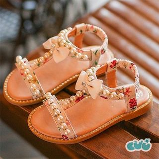 Sandal bé gái đính đá siêu xinh hàng có sẵn