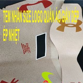 Tem nhãn size logo giầy dép balo găng tay ép nhiệt