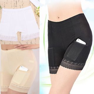 Quần lót dài mặc váy gắn vô tư có túi để tiền an toàn-100