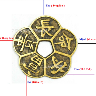 Tiền xu đồng xu Hoa Mai Kim Tiền