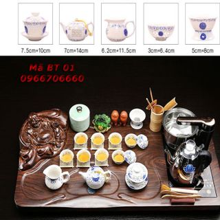 Bàn Trà Điện Đa Năng Phật Di Lặc Ấm Sứ Trắng