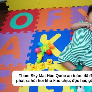 Thảm Ghép EVA Set 10 Tấm Thảm Xốp Cho Bé - Sky Baby Mat Hàn Quốc Made in Vietnam - Đã được TÜV Rheinland kiểm định 2019