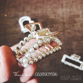 Set kẹp tóc ngọc trai