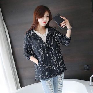 Áo Khoác Dù Họa Tiết Mèo