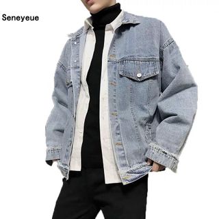 Áo khoác jean nam unisex đắp tay