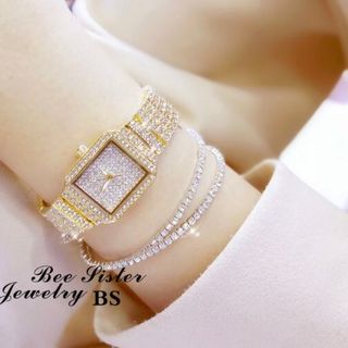 Đồng Hồ BS BEE SISTER Nữ Mặt Vuông MINI