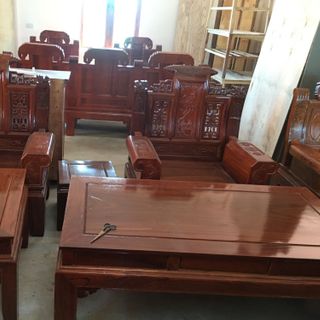 bàn ghế phòng khách gỗ lim