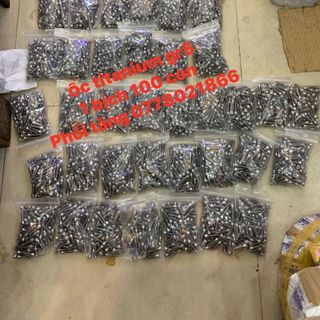 Ốc titanium GR5 phôi trắng ốc trụ 5 ly 6 ly bắt lốc máy bắt ốc kiếng CRG