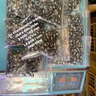 Ốc titanium GR5 phôi trắng ốc trụ 5 ly 6 ly bắt lốc máy bắt ốc kiếng CRG