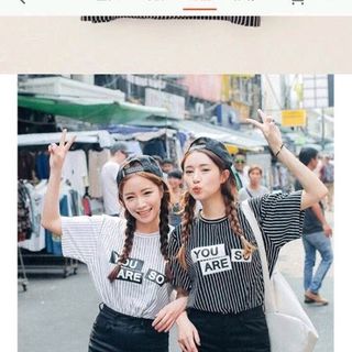 áo croptop kẻ sọc siêu hot