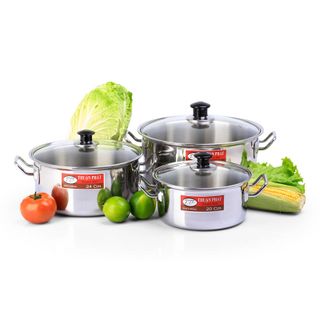 Nồi nắp kính size 24cm 5Lit – Inox Thuận Phát