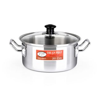 Nồi nắp kính size 20cm 3Lit – Inox Thuận Phát