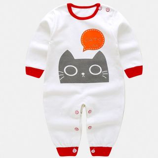 Áo liền quần cho bé sơ sinh thun cotton thoáng mát 104
