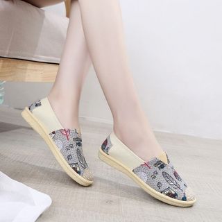 Giày lười nữ đế bệt hoa văn độc đáo lạ mắt không đụng hàng 101