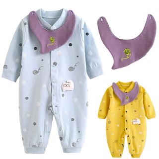 Áo liền quần cho bé sơ sinh chất liệu cotton xịn thoáng mát 111