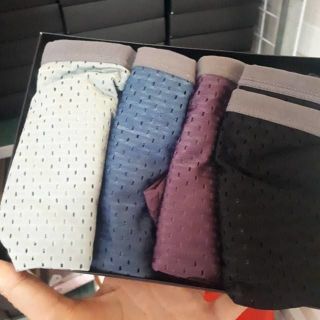 Quần lót nam đùi thông hơi hộp 4c 4 màu rất đẹp